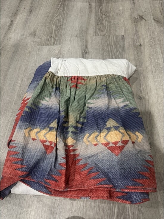 Ralph Lauren Other - Vtg Ralph Lauren Rio Grande Bedskirt Dust Ruffle Multicolor Southwestern Cotton